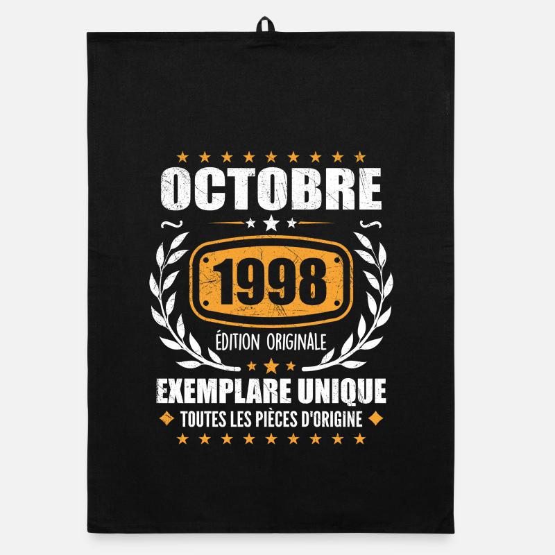 Vintage October 1998, October 1998 Retro Gift Organic dish towel