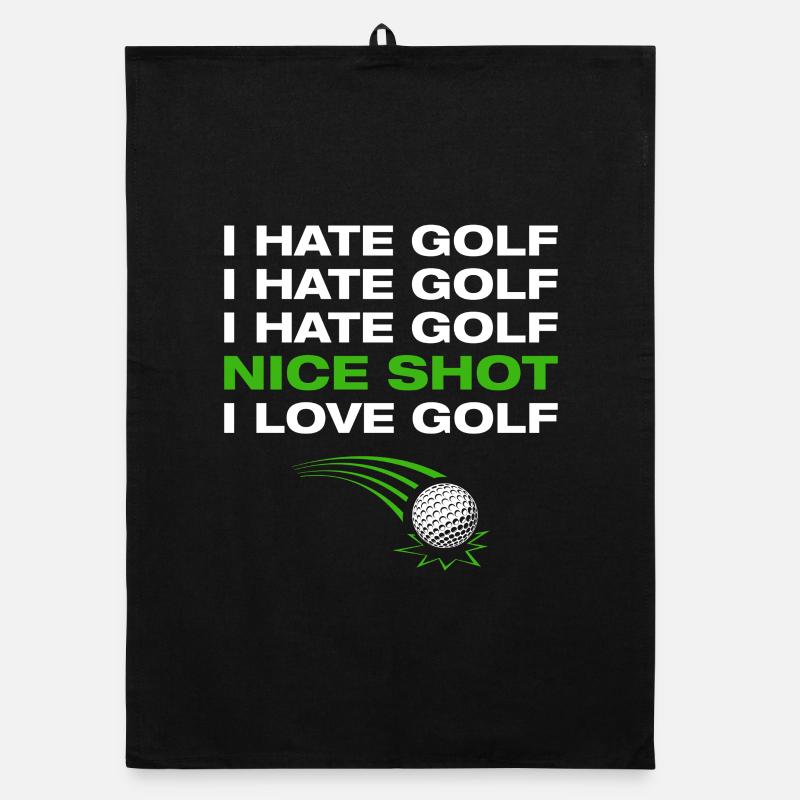 I love golf Golfer Golf Golfen Organic Geschirrtuch
