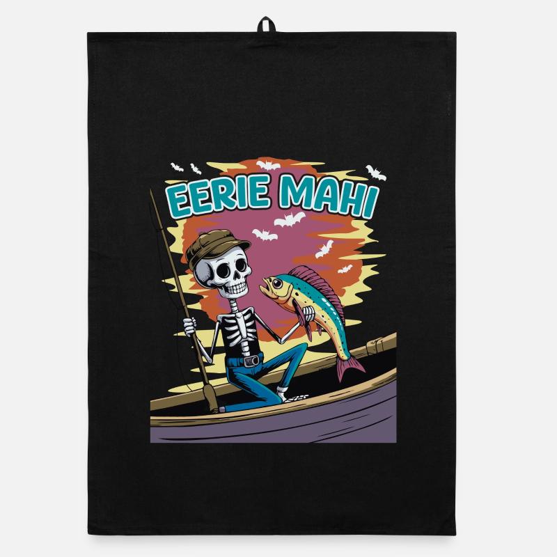 Creative skeleton angler dolphinfish Mahimahi Organic dish towel