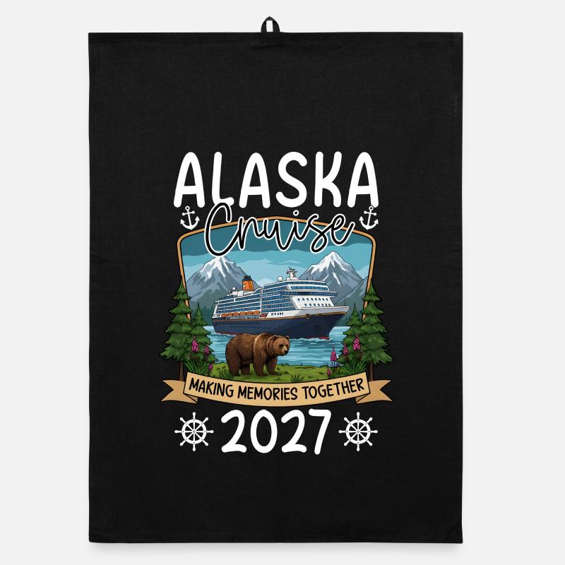 Conception de souvenirs de croisière en Alaska Torchon bio