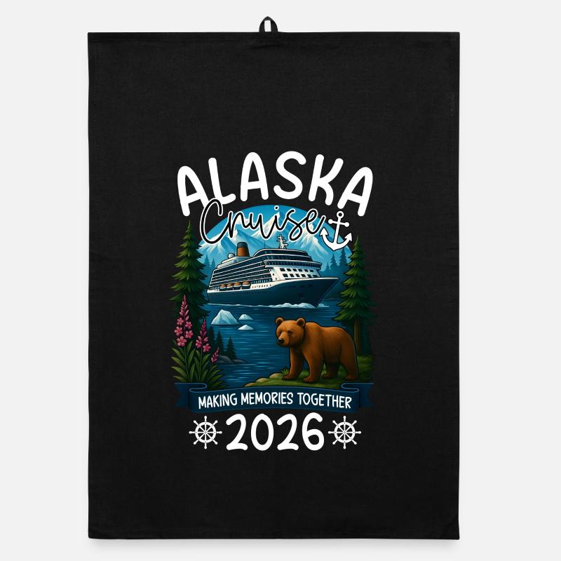 Conception de la croisière en Alaska 2026 Torchon bio