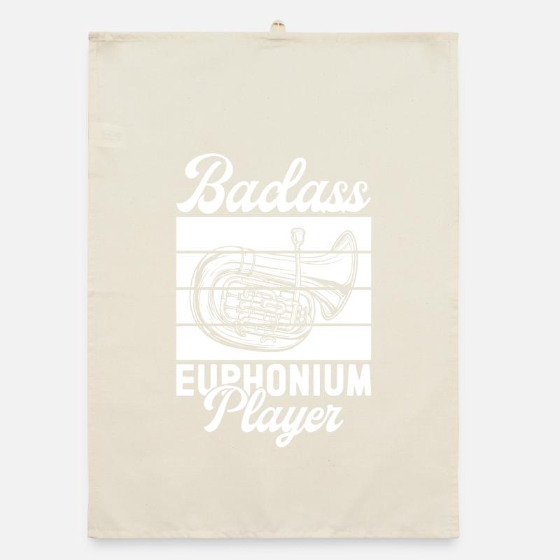 Baritone Player Badass Player Euphonium Organic dish towel