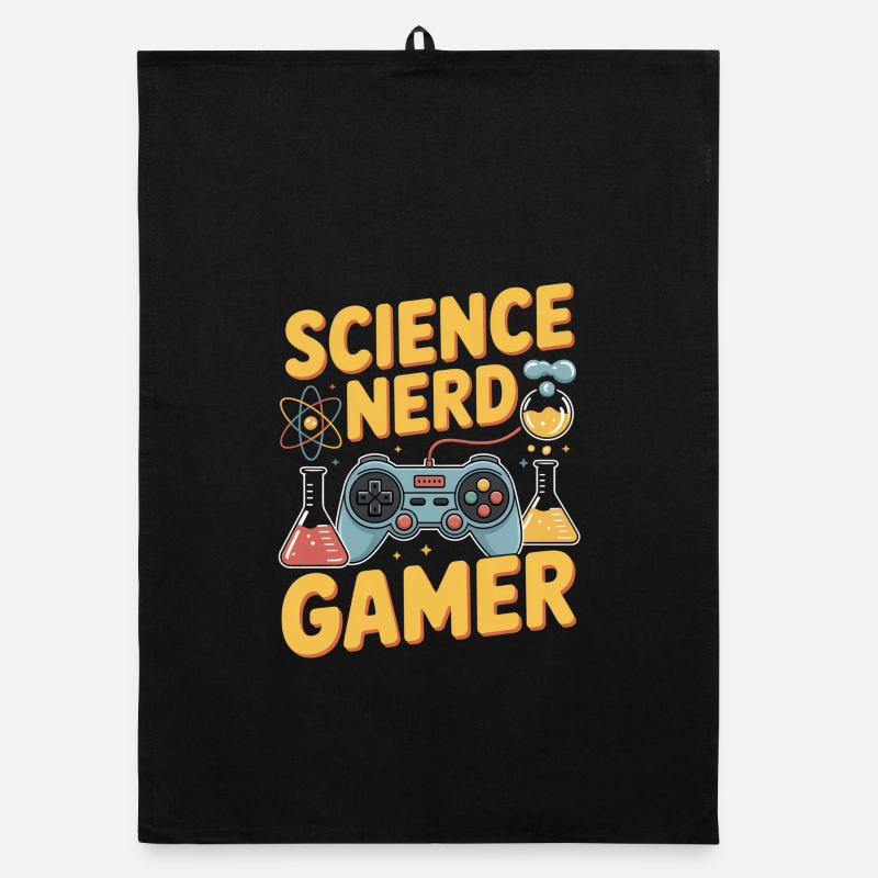 Science Nerd Gamer Controller Chemistry Physics Organic dish towel