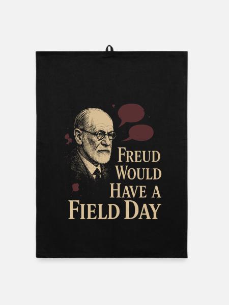 Future psychologist diagnose me - Organic dish towel - black - Front