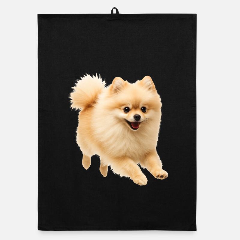 dwarf spitz Organic dish towel