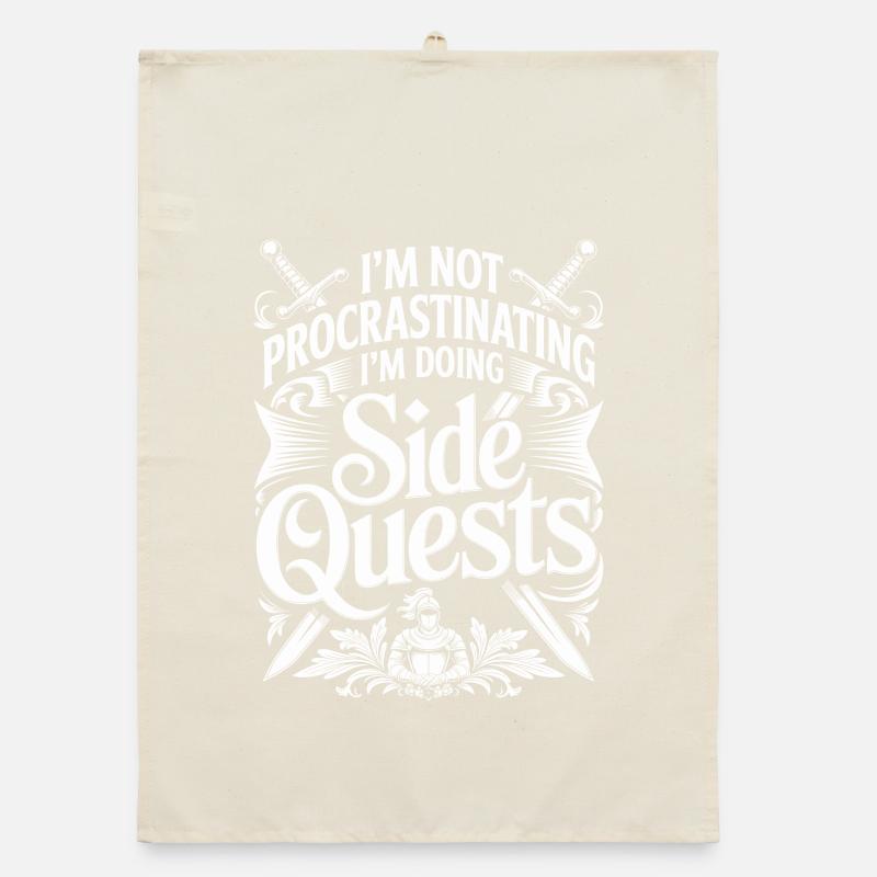Im Not Procrastinating Im Doing Side Quests Organic dish towel