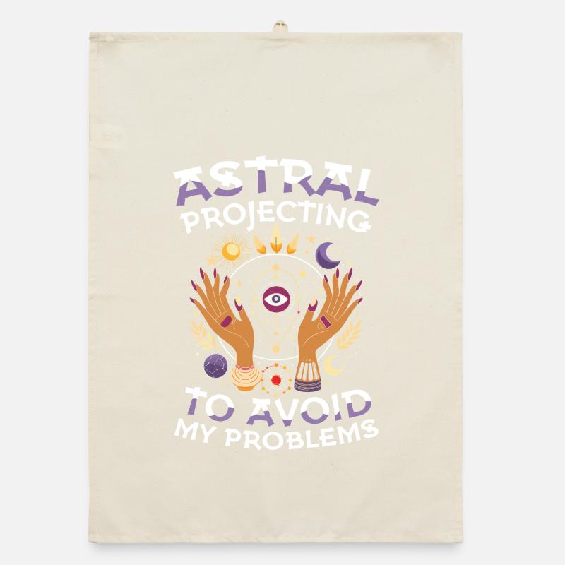 Astral projection against my problems Organic dish towel