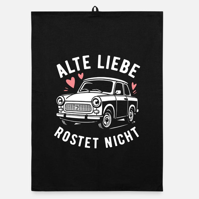 Old love doesn't rust - Trabi - Kultauto DDR Organic dish towel