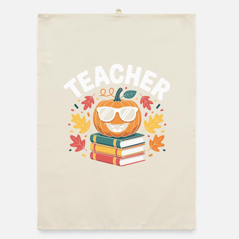 Lehrer Geschenkidee Herbst Organic Geschirrtuch