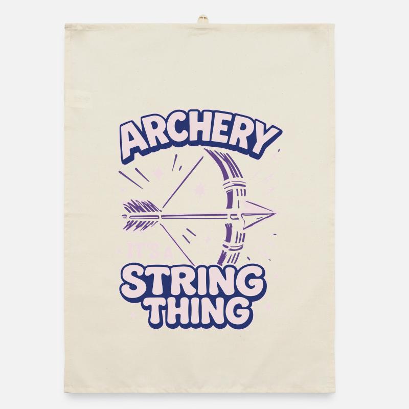 Tir à l'arc Une question d'archer de corde d'arc Torchon bio