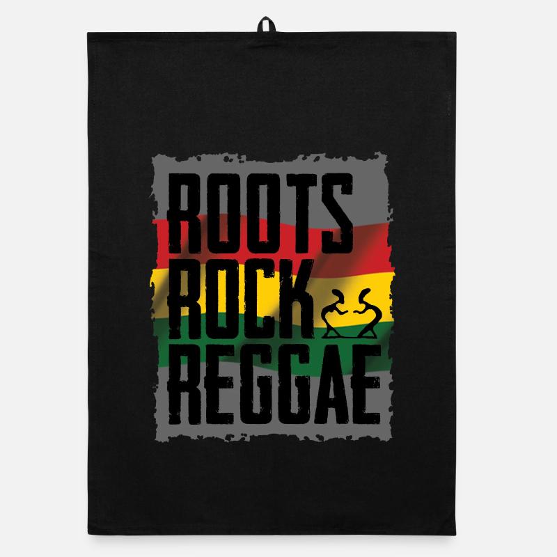 Roots Rock Reggae Design Organic dish towel