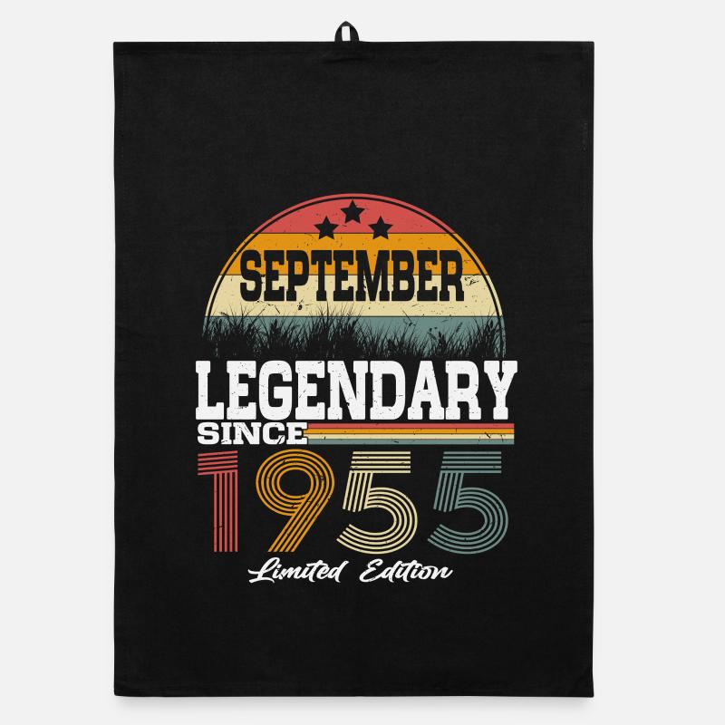 Legends were born in September 1955 Organic dish towel