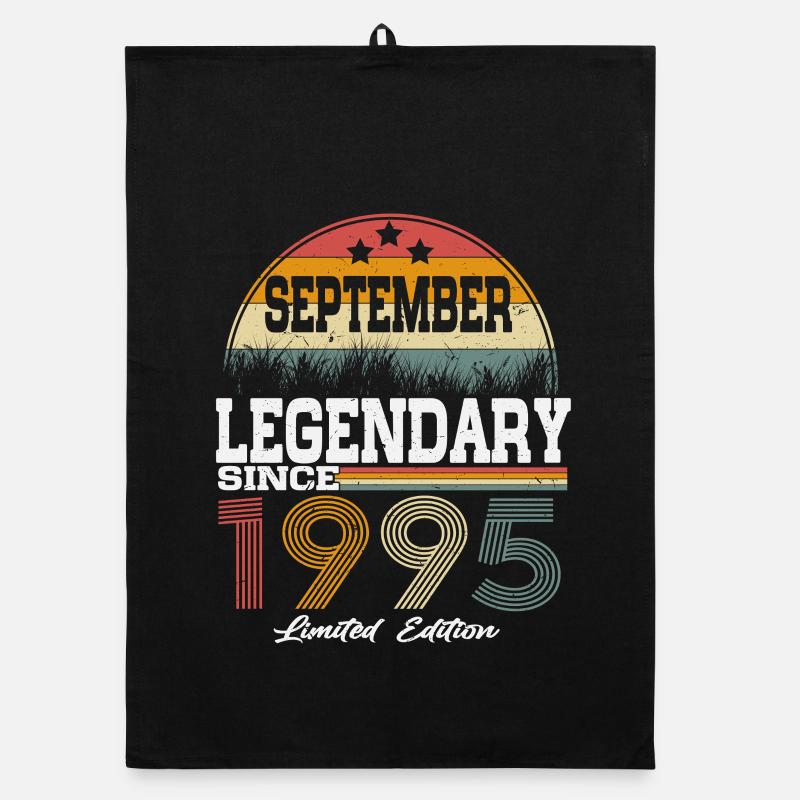 Legends were born in September 1995 Organic dish towel