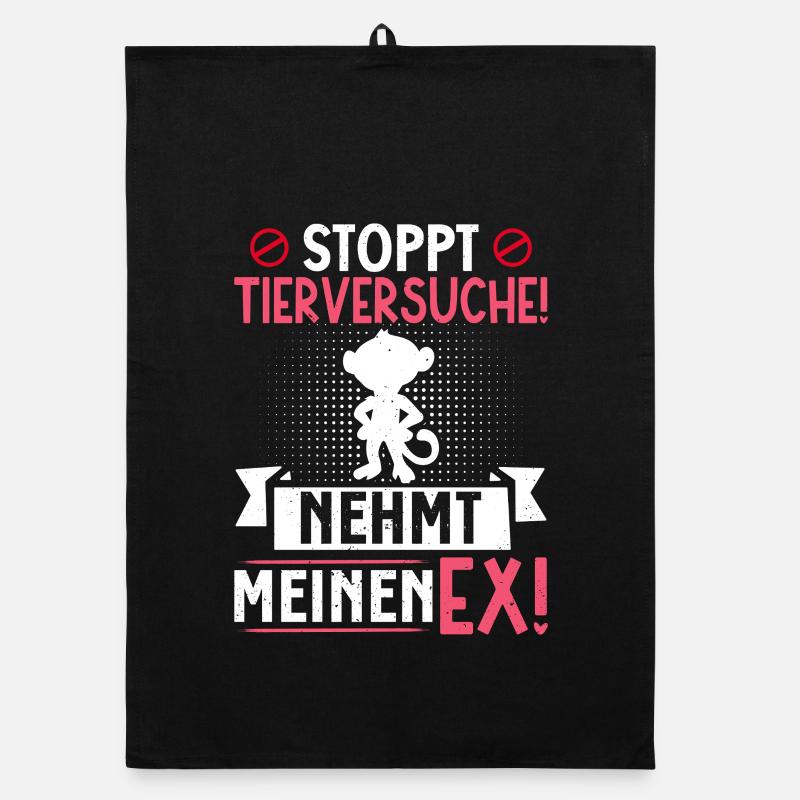 Animal welfare STOP ANIMAL TESTING TAKE MY EX Organic dish towel