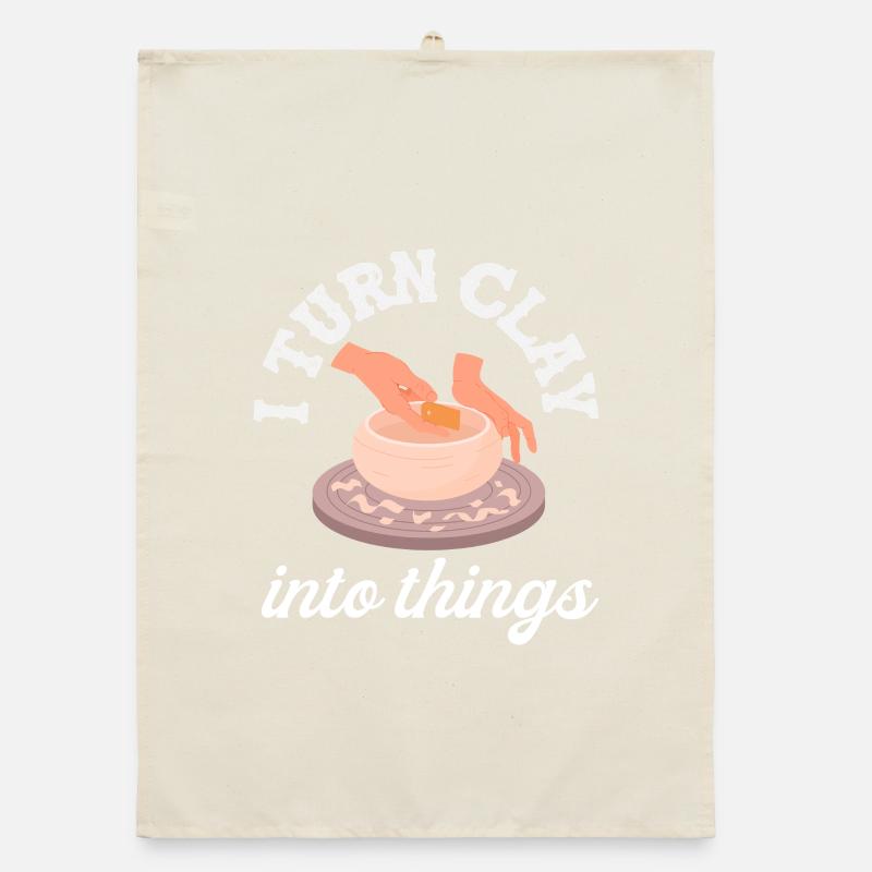 Pottery: I shape clay into things Organic dish towel