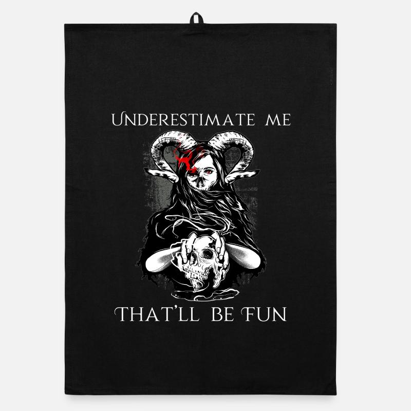 Underestimate Me Witch Halloween Organic dish towel