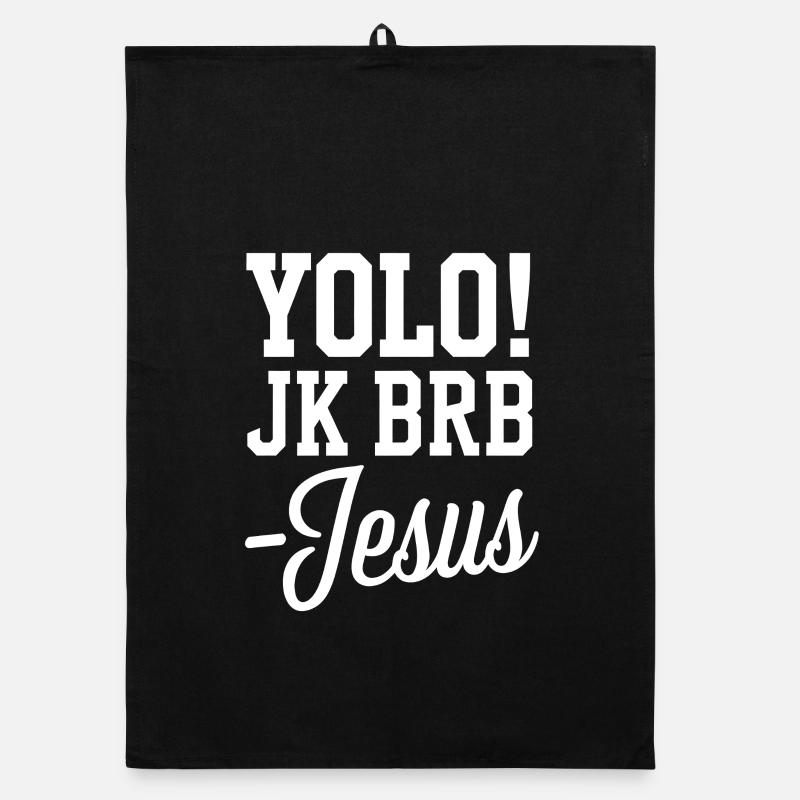 Religiöser Glaube und Freundschaft Slogan T-Shirt Organic Geschirrtuch