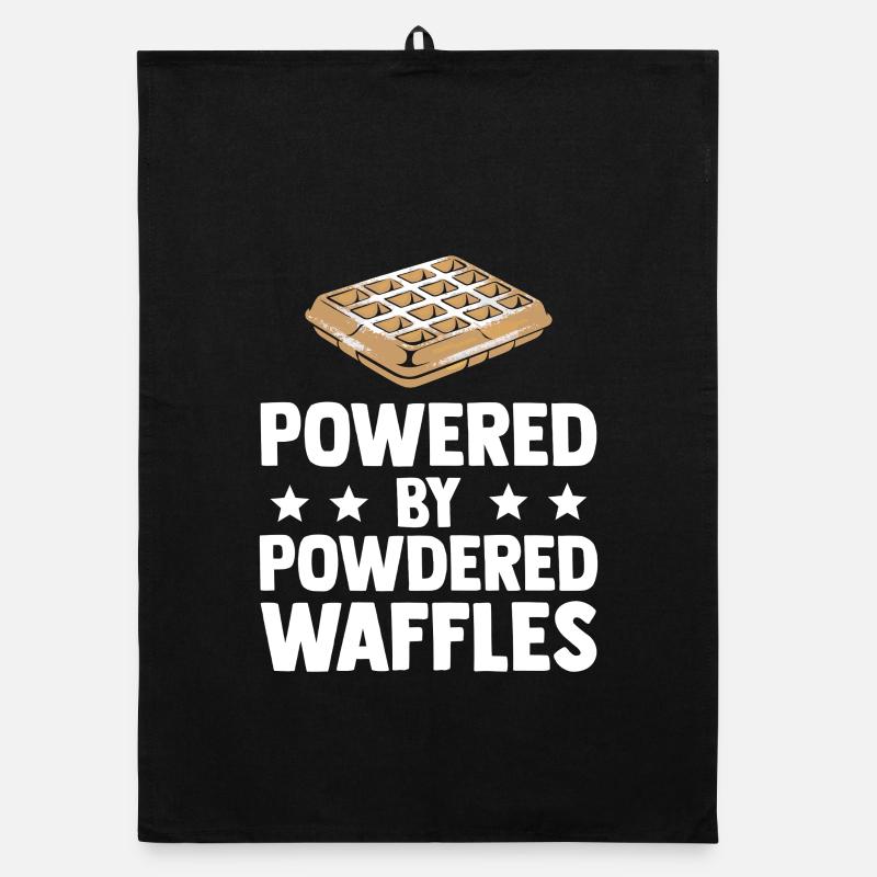 Powered By Powdered Waffles Organic Geschirrtuch
