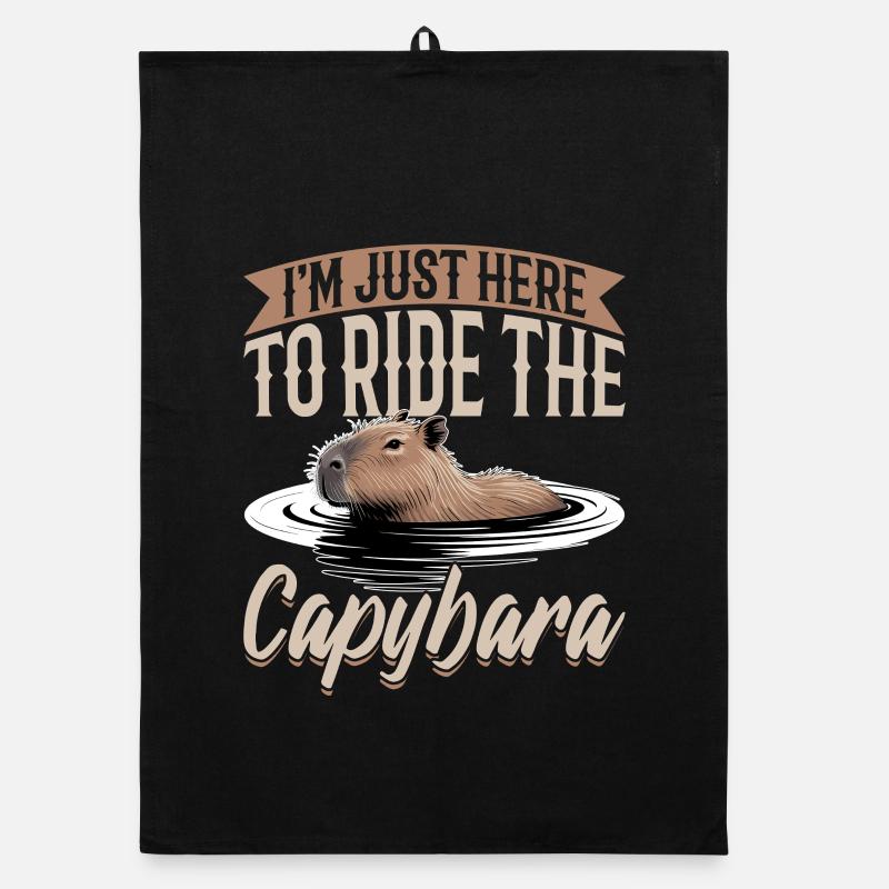 Funny Capybara Organic Geschirrtuch