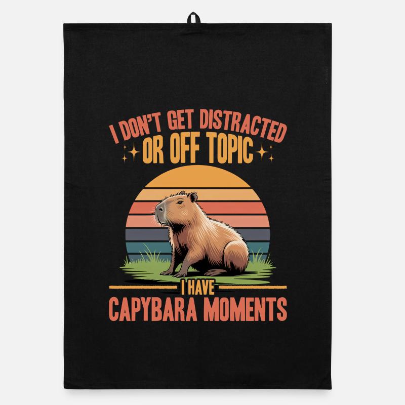 Funny Capybara Organic Geschirrtuch