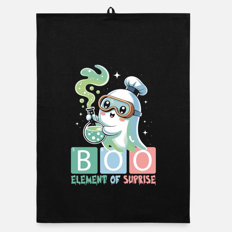 Fantôme mignon Halloween Automne Torchon bio