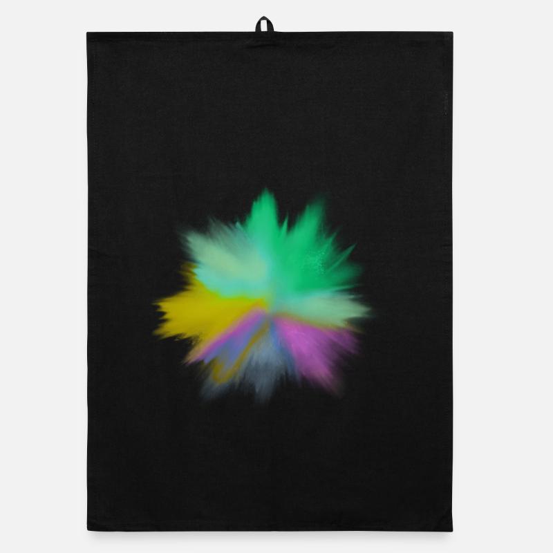 Watercolor Explosion Organic dish towel
