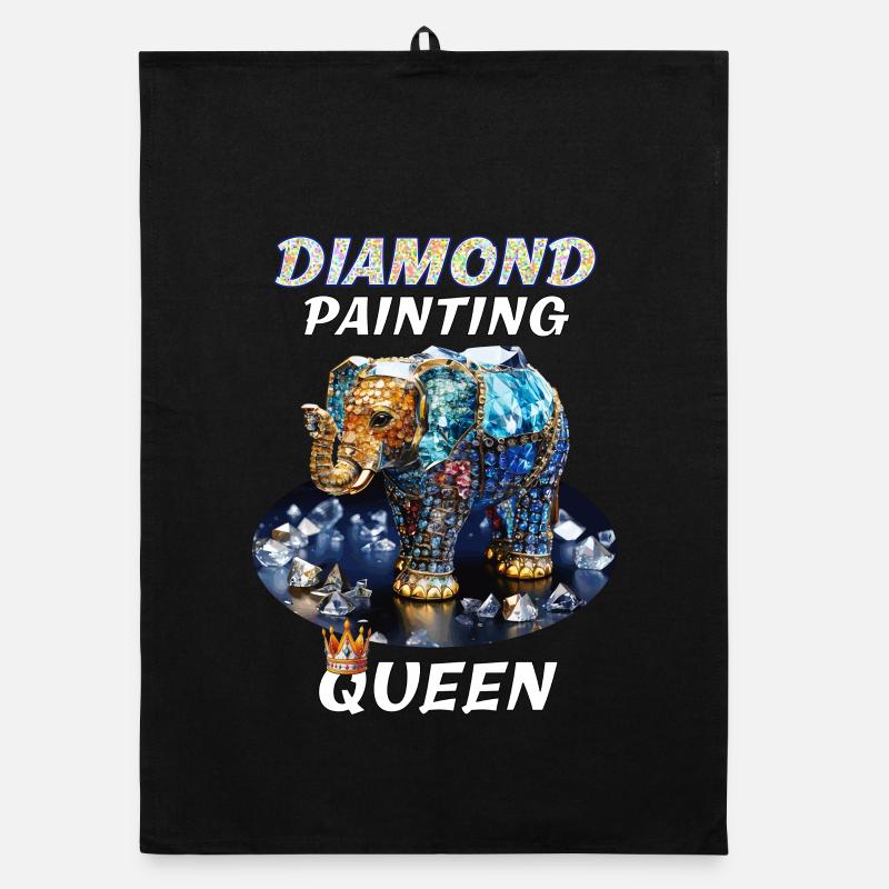 DIAMOND ELEPHANT DIAMOND PAINTING QUEEN Organic dish towel
