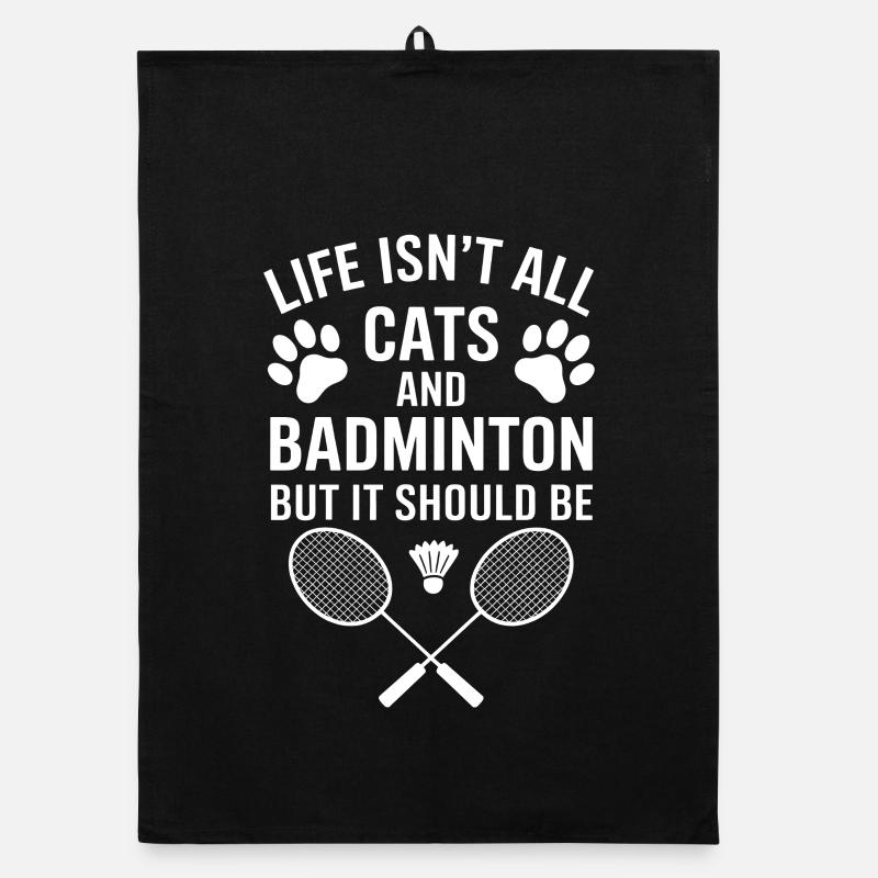 Badminton Saying Cat Funny Badminton Gift Organic dish towel