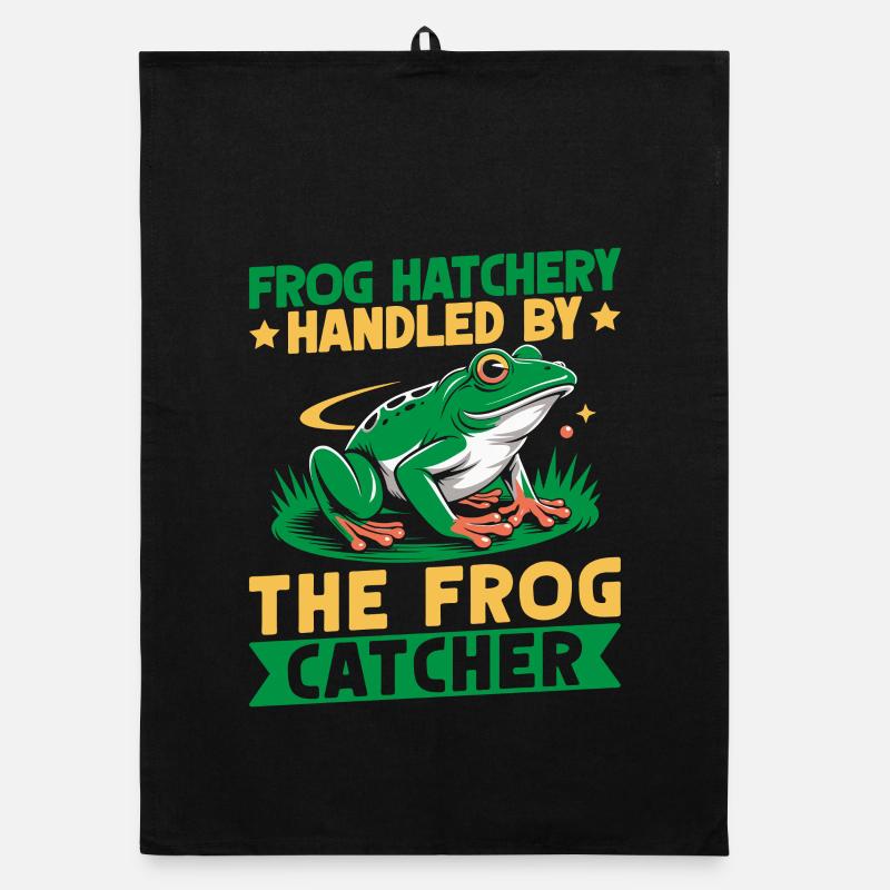 Frog Catcher Frog Hatchery Handled By Frog Organic Geschirrtuch