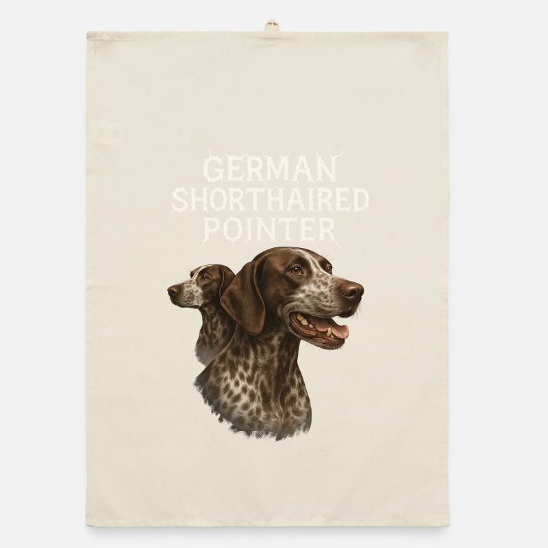 German Shorthaired Pointer Organic dish towel