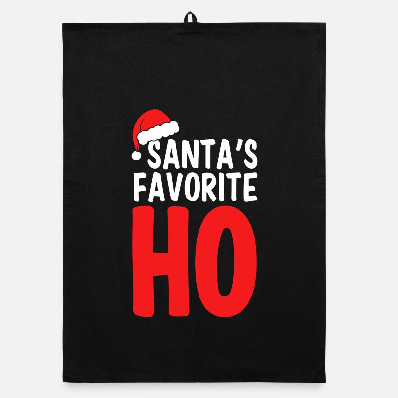 Santa's Favorite Ho - Frecher Spruch Organic Geschirrtuch