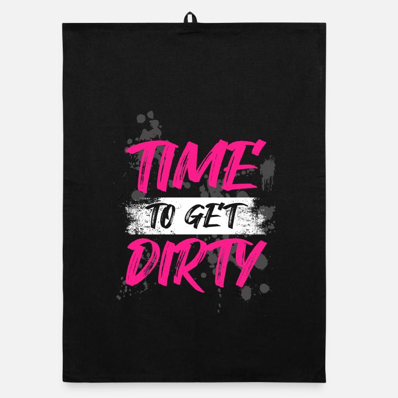 Il est temps de se salir Schlammlauf Mud Run Muddy Race Torchon bio