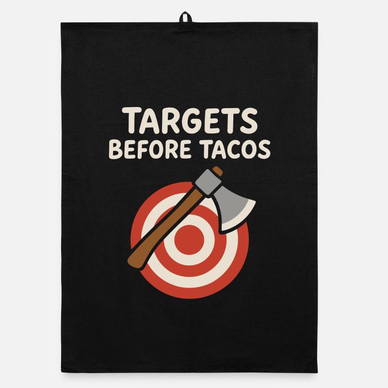 Funny Axe Throwing Meme Axe Me All Sharp Organic dish towel