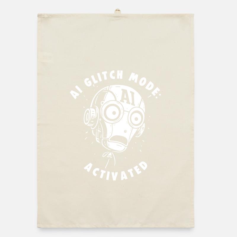 AI GLITCH MODE: ACTIVATED Nerds Promt Engineer Organic dish towel