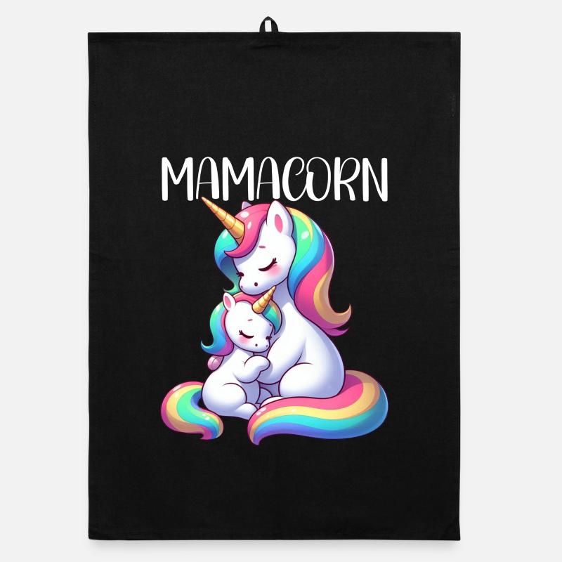 Mamacorn Mama Einhorn Mutter Damen Partnerlook Organic Geschirrtuch