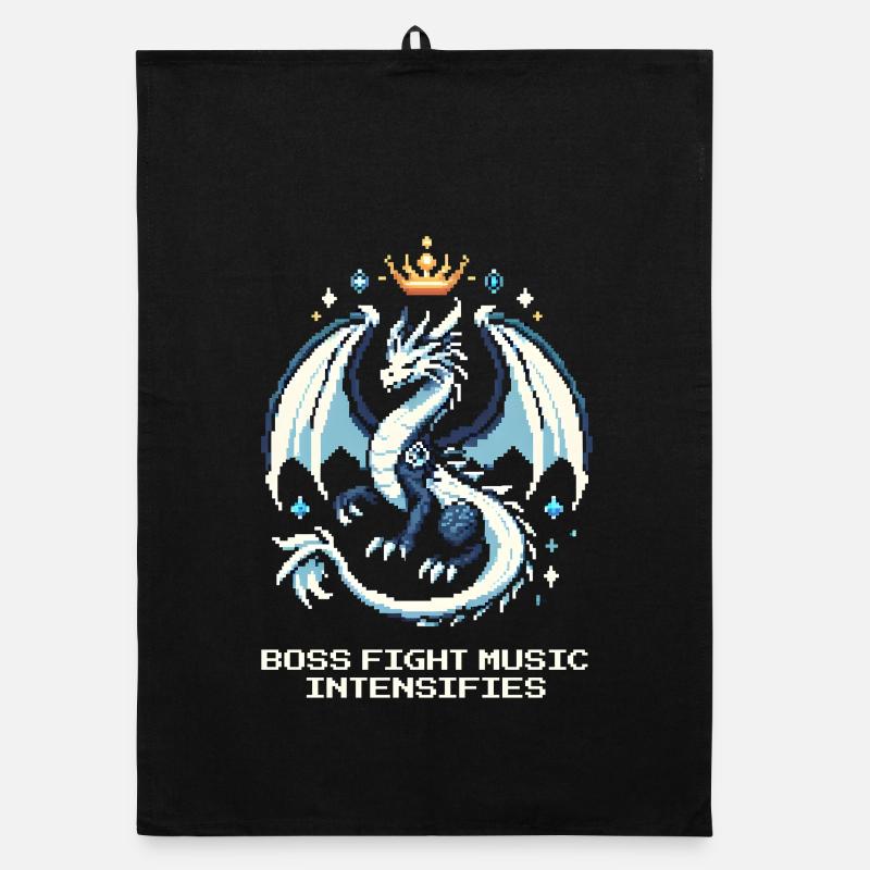 Bosskampf-Musik | Drache Pixel Art Torchon bio