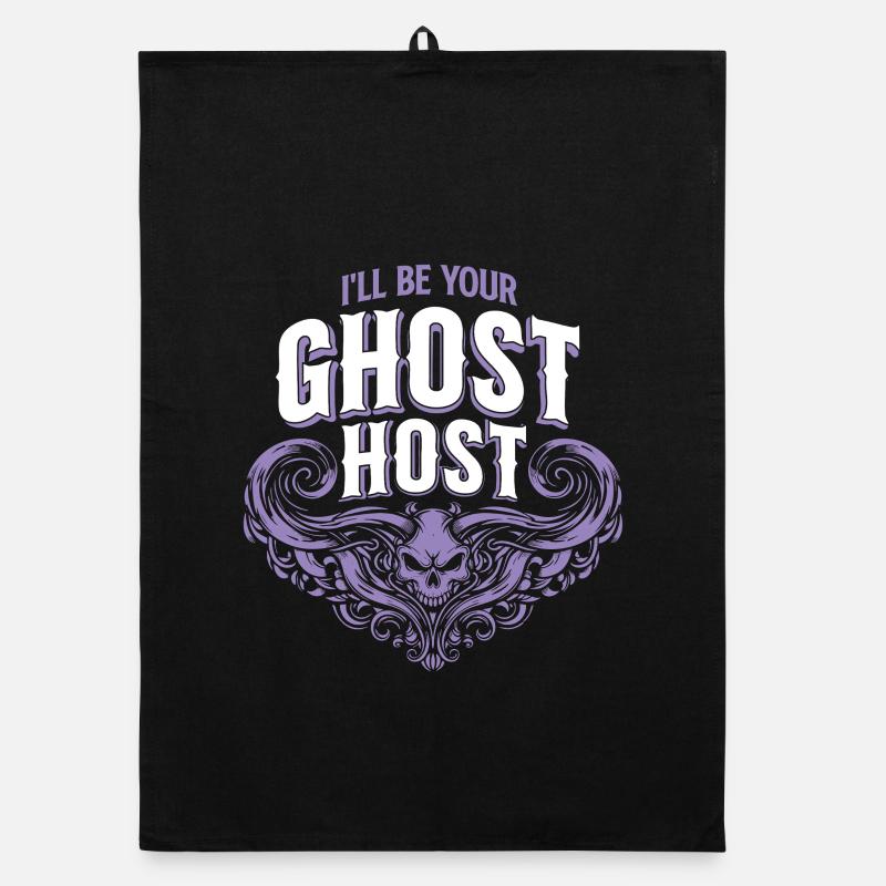 I'll Be Your Ghost Host — Spooky Host Invitation Organic dish towel