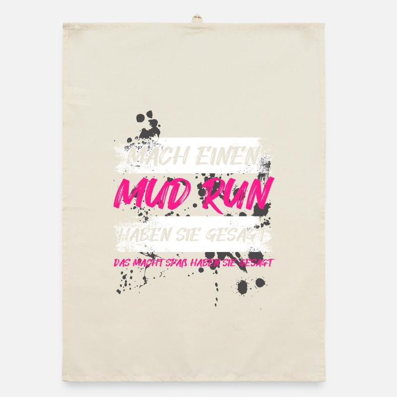 Faire une course dans la boue, une course dans la boue, une course dans la boue, une course dans la boue Torchon bio