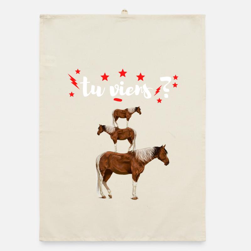 Kommen Sie? Pyramide der Pferde Organic Geschirrtuch