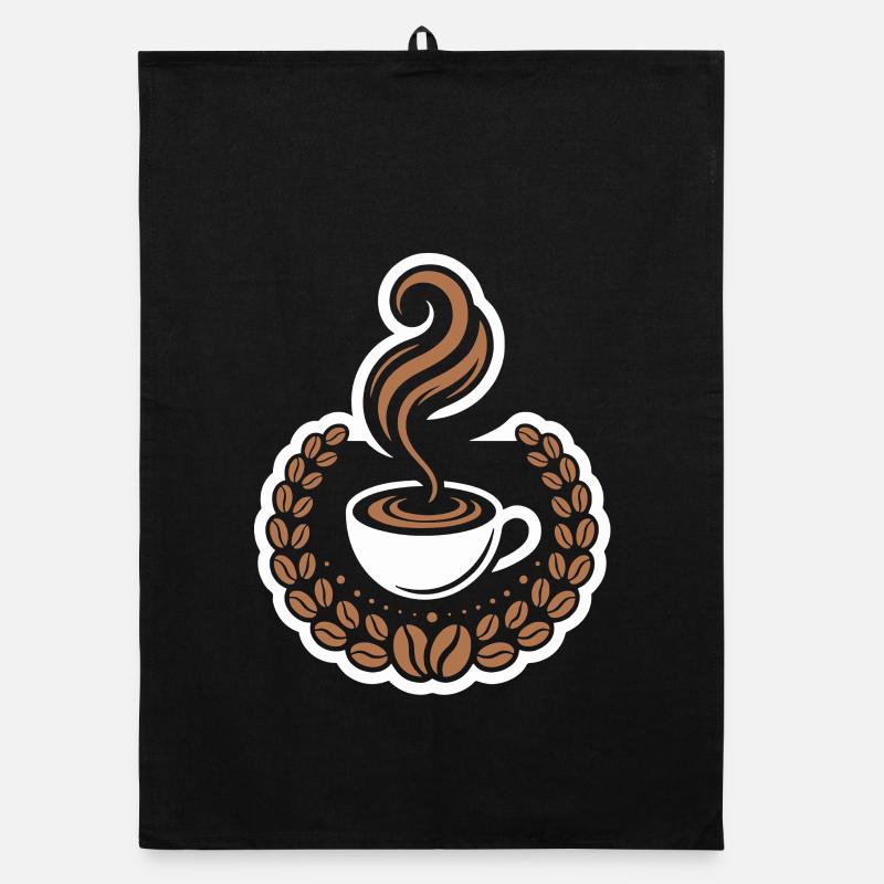 Caffeine Design Coffee Artwork Coffee Organic Geschirrtuch