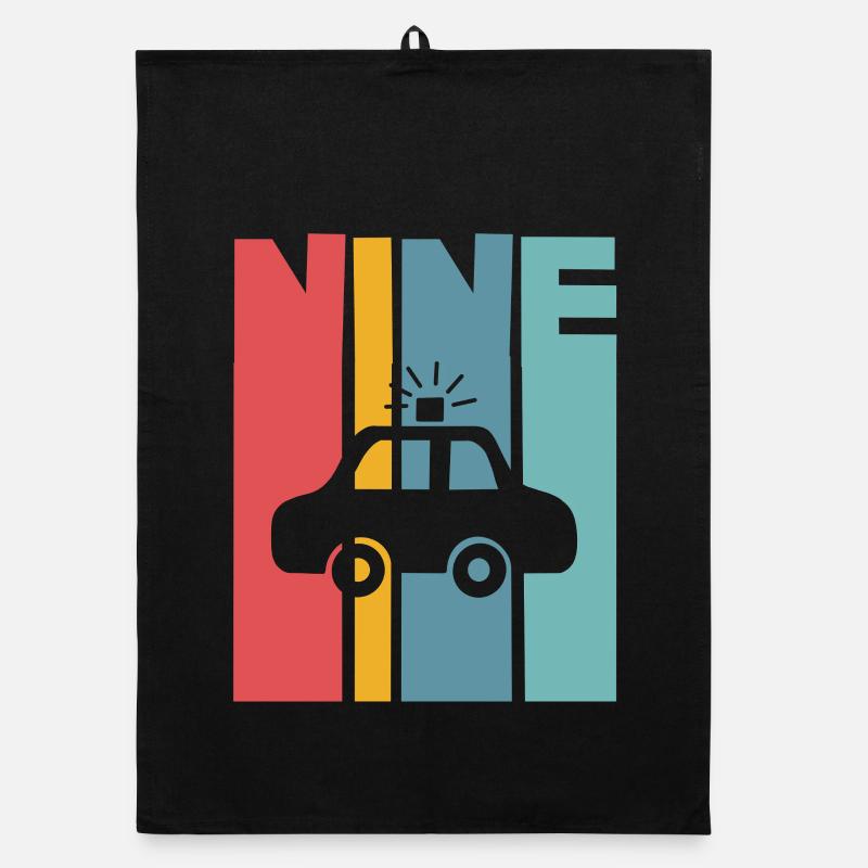 9. Geburtstag Polizei Organic Geschirrtuch