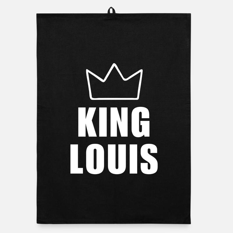 Louis Name mit Buchstabe L - King Crown Hemd Organic Geschirrtuch