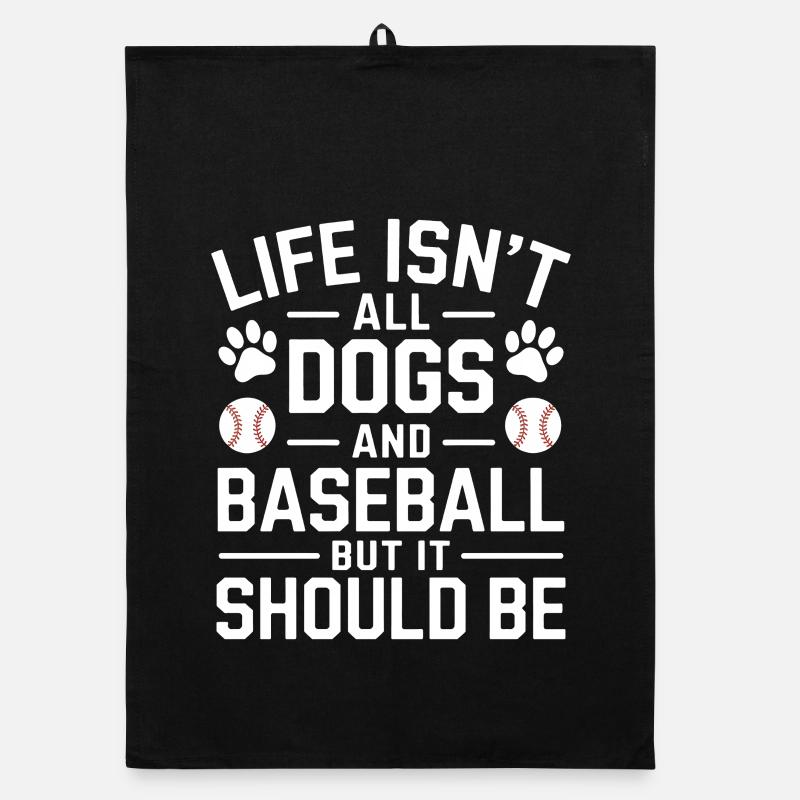 Baseball Dire Chiens Drôle Baseball Cadeau Torchon bio