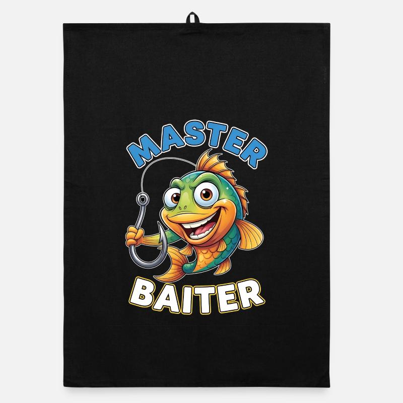 Master Baiter – Lustiger Angler Spruch Organic Geschirrtuch