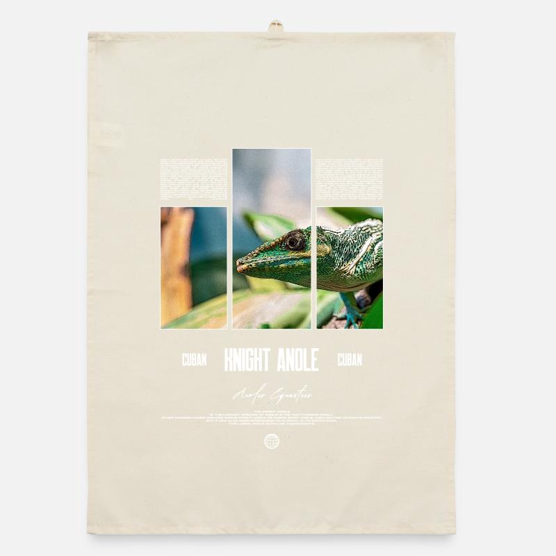 Cuban Knight Anole Lizard Owner Reptile Keeper Organic dish towel