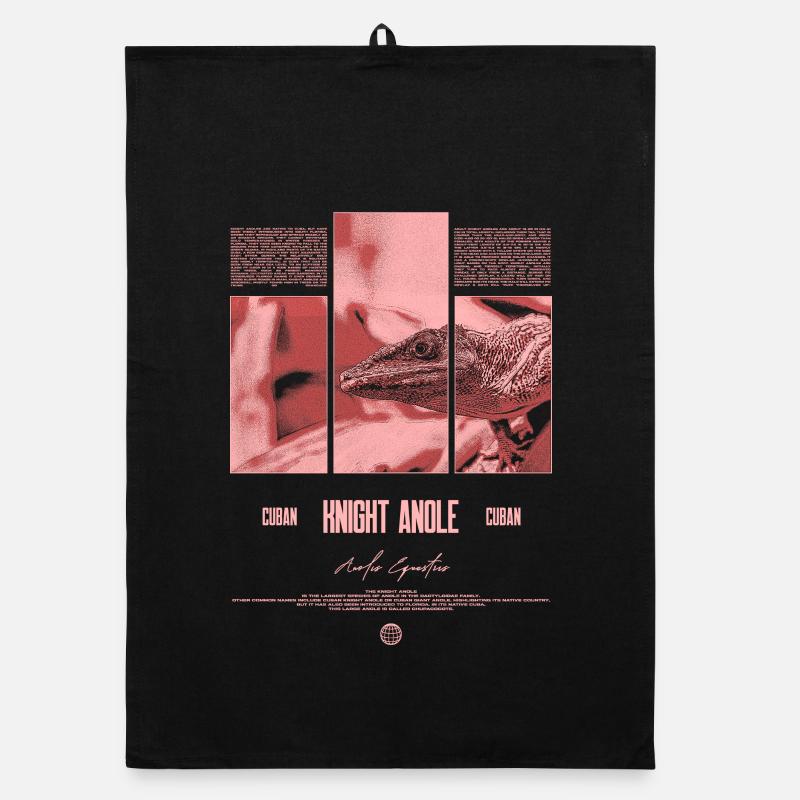 Cuban Knight Anole Lizard Owner Reptile Keeper Organic dish towel