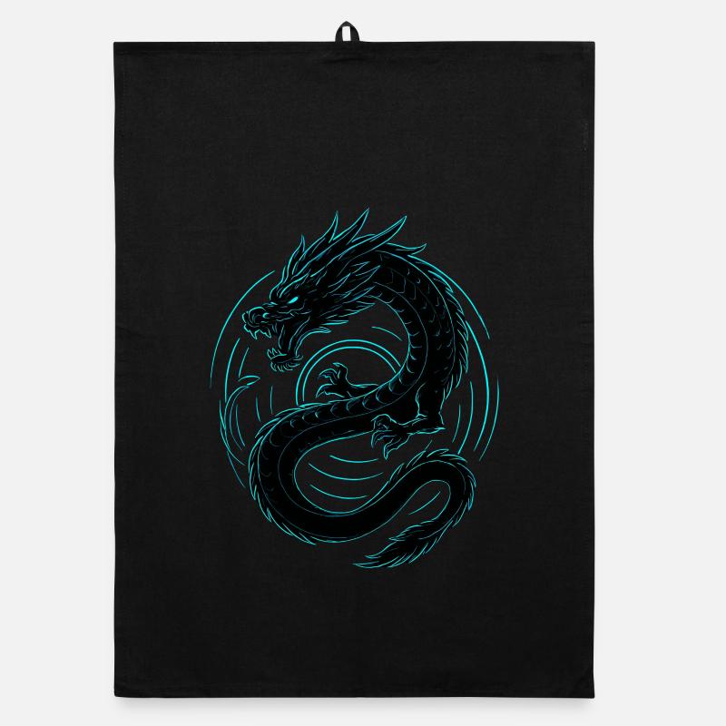 Neon Dragon Organic dish towel
