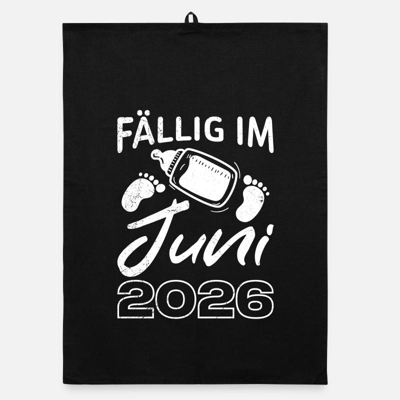 Expectant Mom DUE JUNE 2026 Funny Organic dish towel