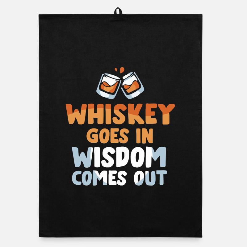 Whiskey Spruch Whiskeytrinker Whiskeyliebhaber Organic Geschirrtuch