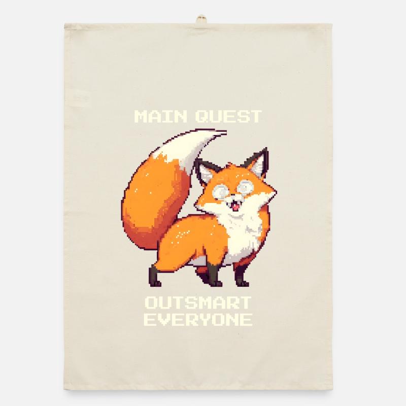 Main Quest: Outsmart Everyone | derpy fox Organic dish towel